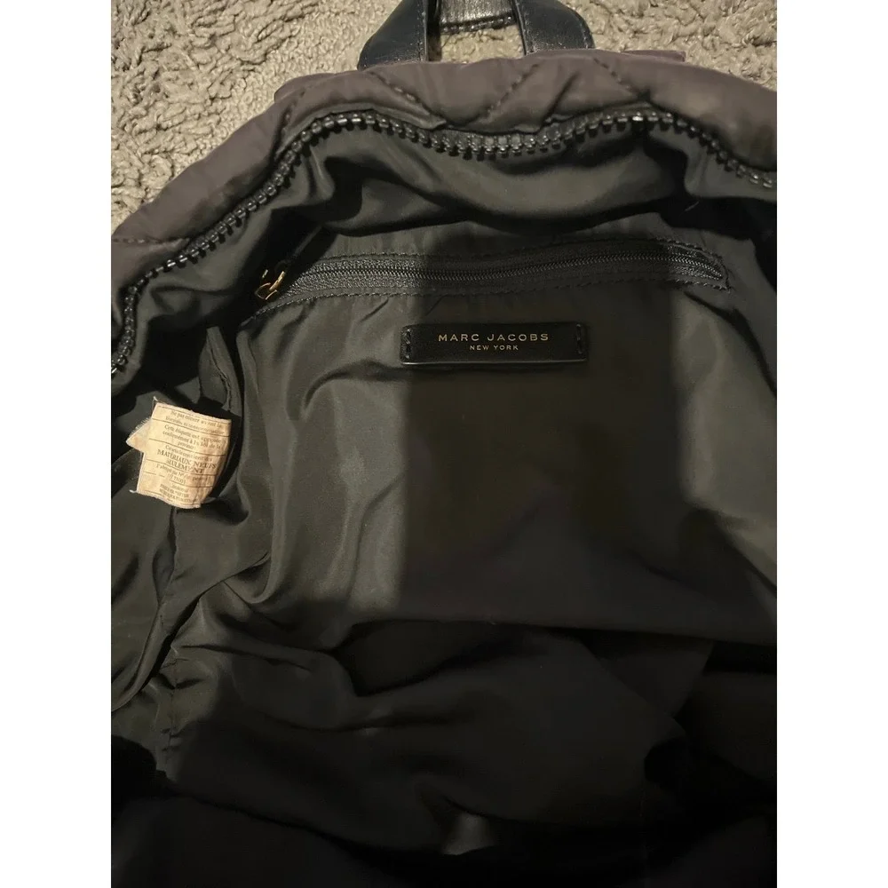 MARC JACOBS Quilted Nylon Backpack Black Quilted School Medium Capsule